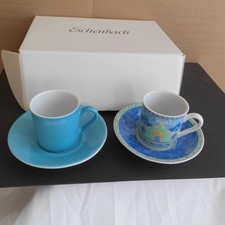2er Set Mokkatassen Espressotassen Untertassen Eschenbach Living Colours OVP