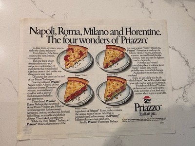 Vintage Pizza Hut Priazzo Italian pie Care Bears On Back! 1985 Paper Placemat