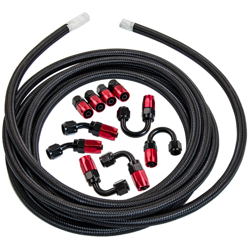 Durite essence AN6 renforcée 5 mètres anti-corrosion avec raccords