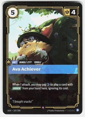 Ava Achiever 107/298 Rare Origins Riftbound Foil NM/M