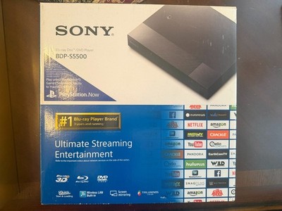 SONY BDP-S5500 Streaming 3D Blu-Ray Disc DVD Player Wi-Fi