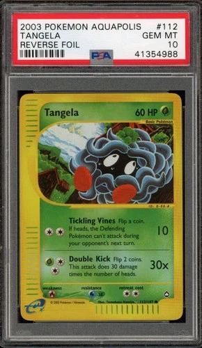 Pokemon Tangela Reverse Holo Aquapolis 112/147 PSA 10 Gem Mint