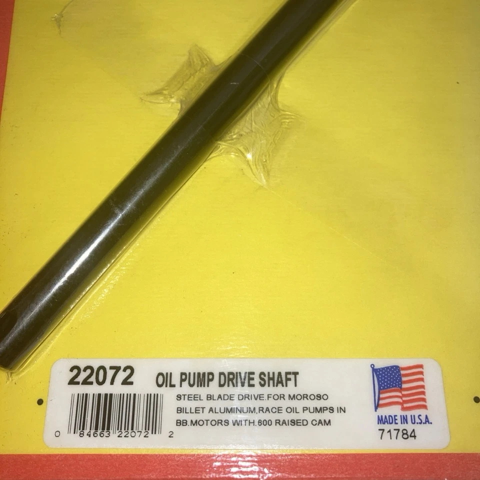 Eje bomba aceite motor Moroso 22072. Para Chevy Big Block con leva elevada .600 Foto 2 de 3