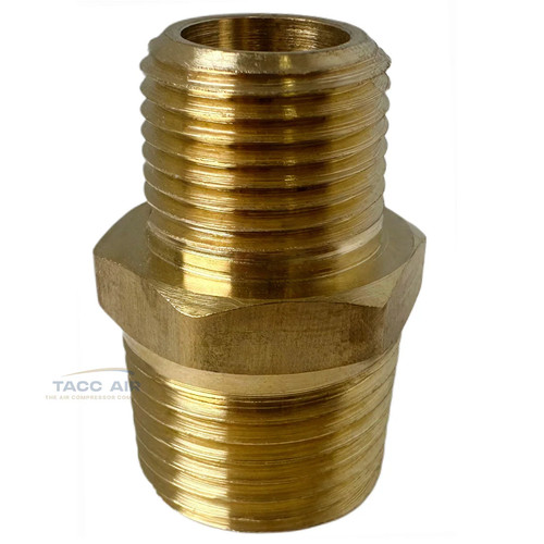 Brass Pipe Reducer Nipple Fitting 1/2" MNPT x 3/8" NPT Male Adapter Increaser