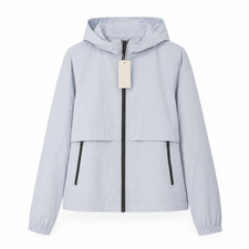 Halara Women s Lightweight Hooded Jacket Size M Light Blue Full Zip NWT
