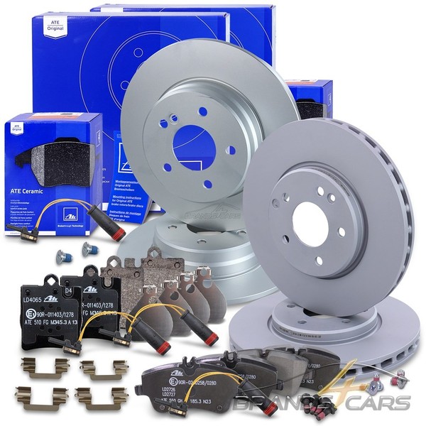 ATE Bremsscheiben+Ceramic BelÄGe+Wk Vorne+Hinten FÜR Mercedes C-KLASSE W203 CLK-image