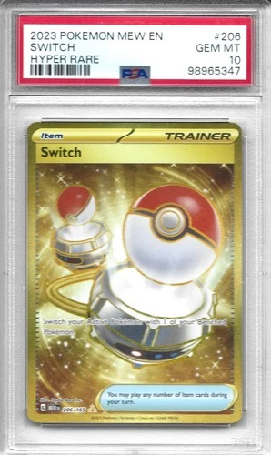 Pokemon Switch 206/165 Sv: Scarlet & Violet 151 Hyper Rare PSA 10 Gem Mint