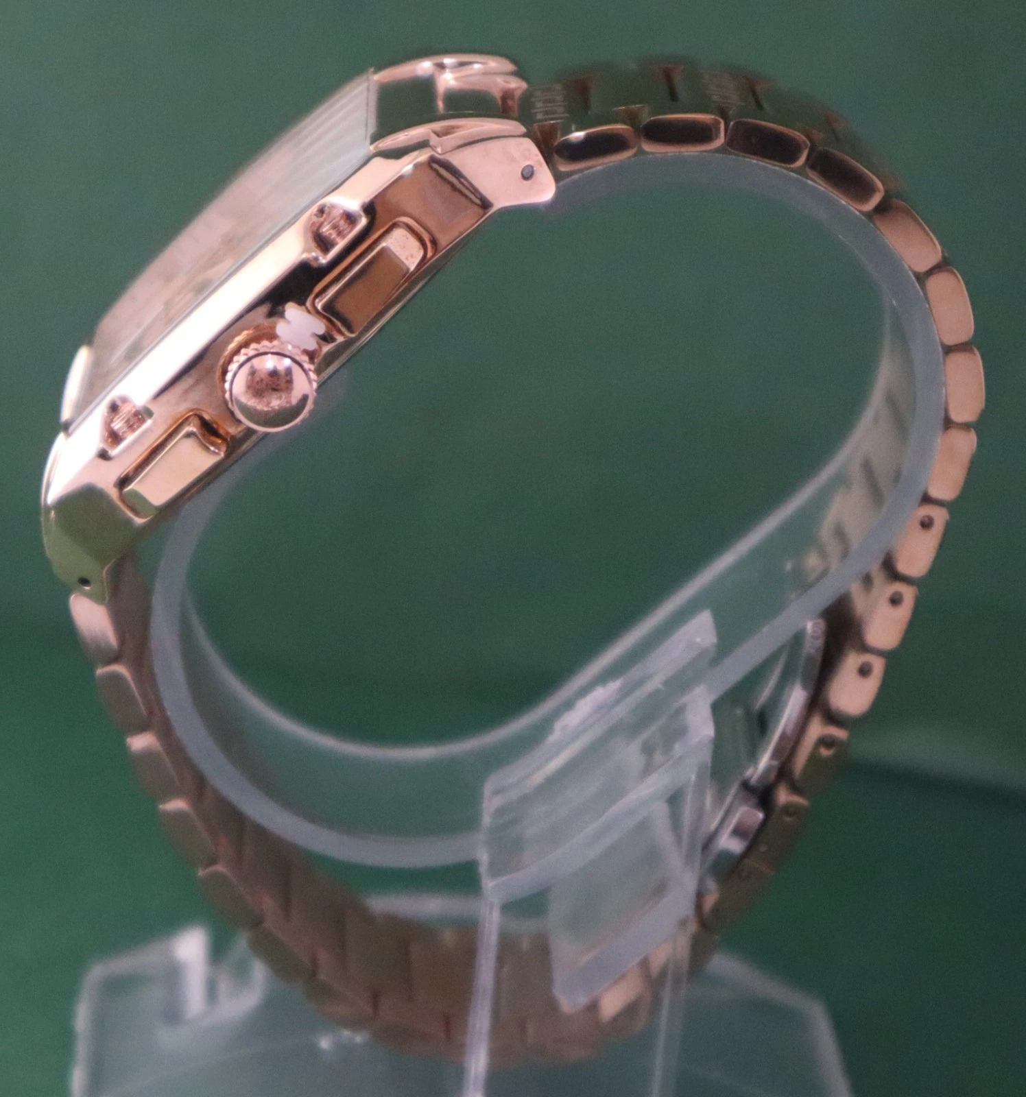 Orologio da Polso Lusso Versace Quarzo Uomo Cronografo Quadrante Oro Rosa Cinturino Acciaio