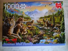 1000 Teile, Jumbo Puzzle Wolfsfamilie,