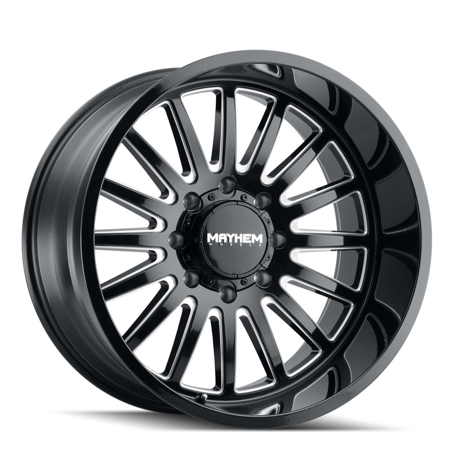 MAYHEM UTOPIA 8114 GLOSS BLACK MILLED 20X9 8-165.1 18MM 125.2MM