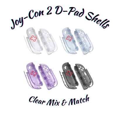 Nintendo Switch 2 Joy-Con Custom Clear D-Pad Replacement Shells