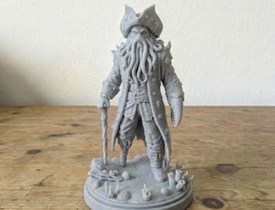 Pirate of Caribbean !3D PRINTED DAVY JONES, unpainted . Black color !!! 