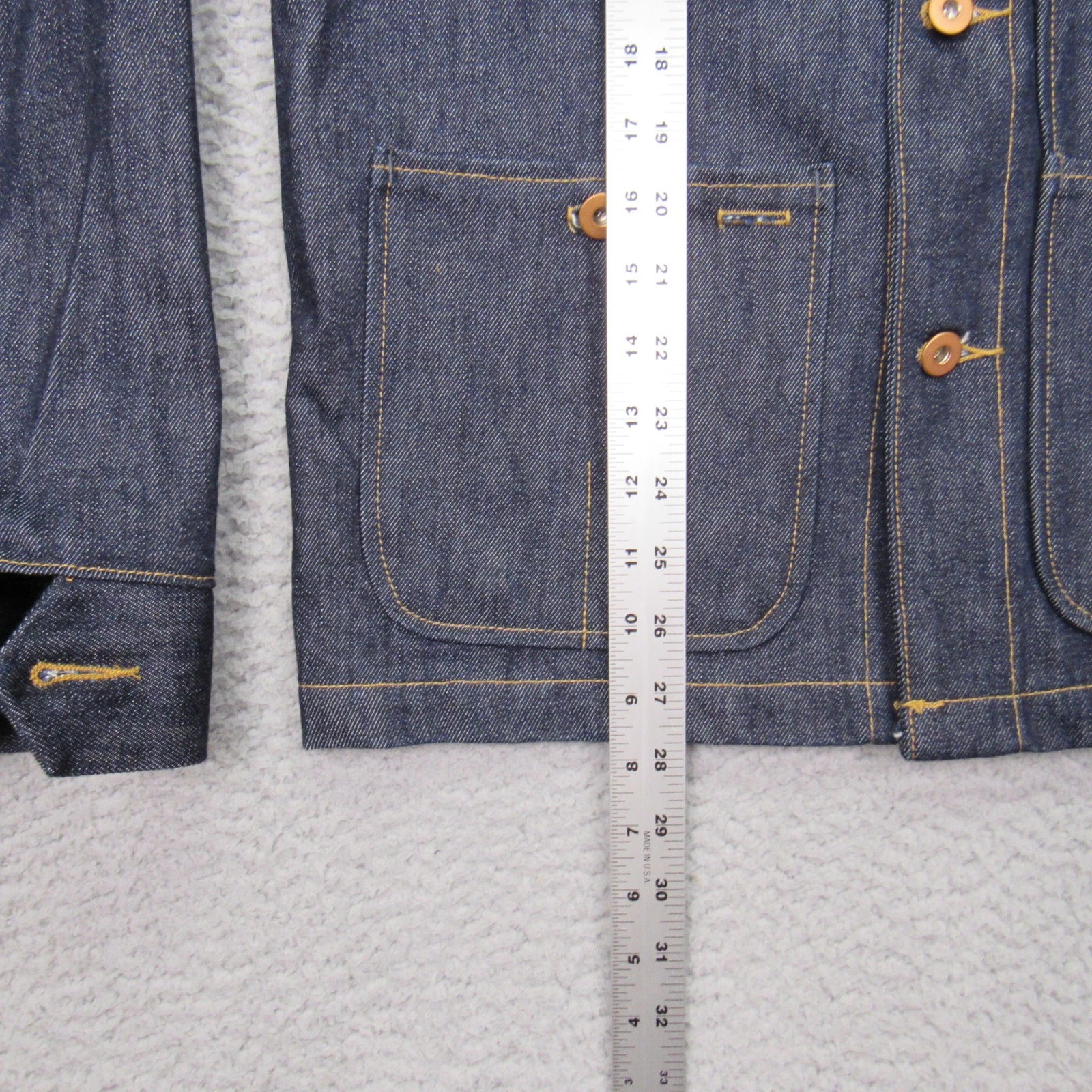 Tellason Stock Men's Size M Blue Denim Jacket Vintage Inspired Made in USA - product detail image 5