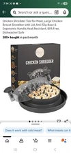 Chicken Shredder Tool for Meat, Large Chicken Breast Shredder with Lid, Anti-...