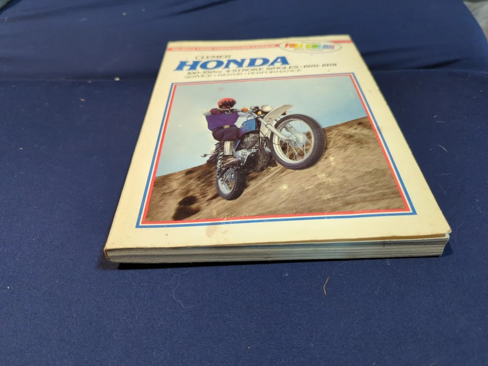 Manual de reparación vintage Clymer Honda 100-350cc 4 tiempos individuales 1970-1978 Foto 3 de 4