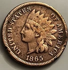 1865 Indian Head Cent Civil War Era Environmental Damage JC2054