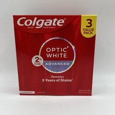 Colgate Optic White Advanced Hydrogen Peroxide Toothpaste 3 Pack, 3.2 oz 1 Box