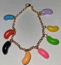 Jellybean Bracelet Gold Tone Easter Sweet Candy Multi Color