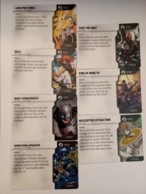 Heroclix Lot DC Fight for Gotham City One Shot Card Set OS001-OS004, OS007-OS009