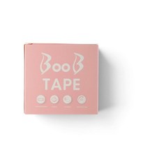 Boob Tape 7.5 cm x 5 m transparent with blue stripet