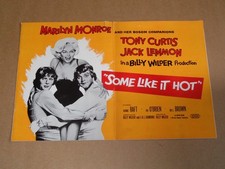 Marilyn Monroe - Some Like It Hot - 1959 UK Film Campaign Book (Tony Curtis)