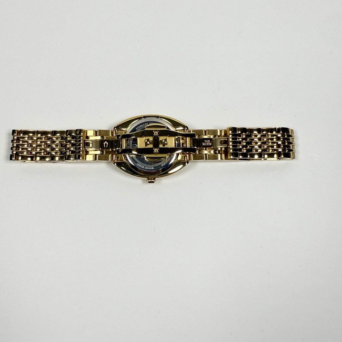 New-Bulova Classic 98R298 Diamond Accent White Dial Gold Stainless Women’s Watch f5d75262-3345-4cc1-98f9-  main image 3