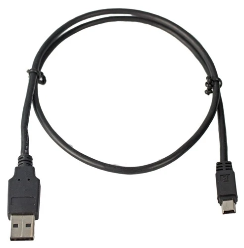 2x USB-A Stecker auf Mini USB Mini-B Stecker 0,65 cm schwarz Verbindungskabel