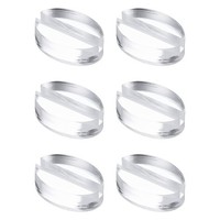 "6Pcs Klare AcrylstäNder FüR Ovalkartenhalter 30X20Mm Mit 1/8\" Schlitz"