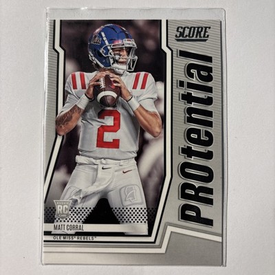 2022 Score #P-MC Matt Corral RC Ole Miss REBELS Rookie PROtential card   NM/MT