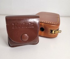Kodak VTG Leather Camera Lens Case and Associated Zipper Equipment Case 1950s  60