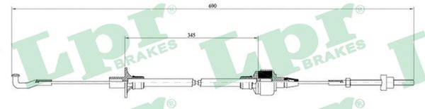 LPR Kupplungsseil Kupplungszug C0127C FüR TR Opel Corsa S83 CC F08 M08 F68 M68-image