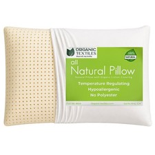 100 Talalay Latex Bed Sleeping Pillow with Organic Cotton Cover GOTS Certified