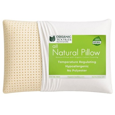 100% Talalay Latex Bed Sleeping Pillow with Organic Cotton Cover GOTS Certified
