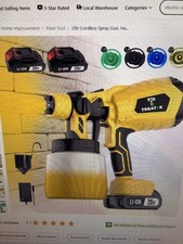 New Electric Spray Gun With Two Rechargeable Batteries