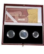 2003 Royal Mint BRITANNIA Gold Proof Three-Coin Set ,Box,Coa and Caps. NO COINS