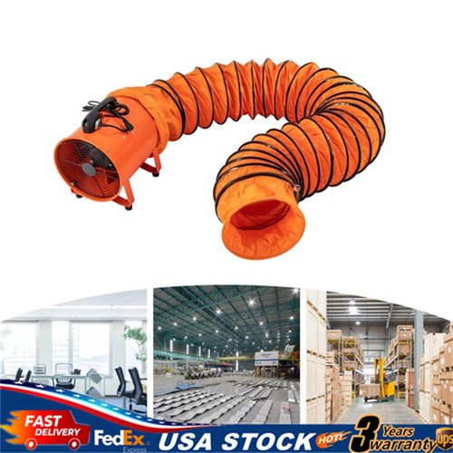 12'' Extractor Fan Utility Blower Fan Portable Duct Hose High Velocity Exhaust - Picture 1 of 20
