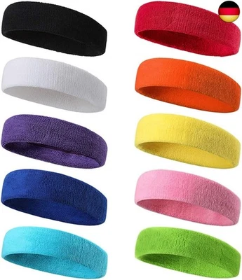 ANGELKISS 10 Stück Stirnband Herren Damen Stirnband Sport Schweißband Stirn Elastisches H