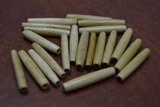 500 PCS COFEE BROWN BONE HAIR PIPE CHOKER BEADS PENDANTS 1 1/2"