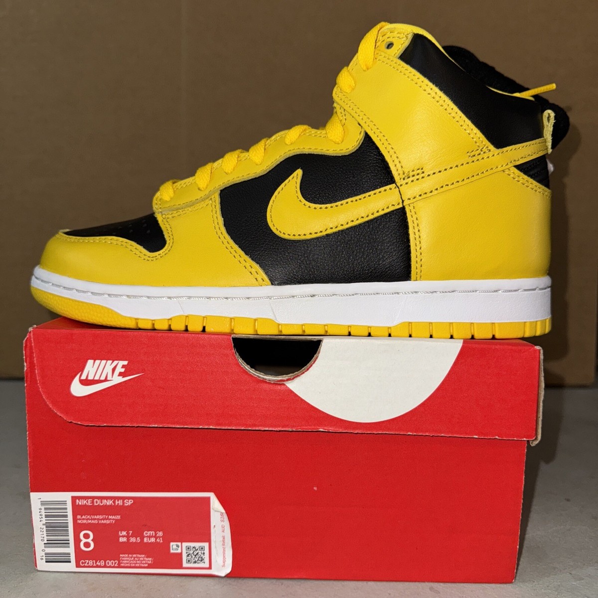 Nike Dunk High Varsity Maize Black Yellow (CZ8149-002) Men's Nike Dunk High Varsity Maize Black Yellow (CZ8149-002) Men's