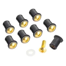 Open Box Bike-It Screen Fairing Bolt Kit - Pack Of 8 - Gold