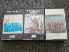 CLASSIC FOREIGNER : DEBUT/DOUBLE VISION/HEAD GAMES CASSETTE LOT/EXCELLENT