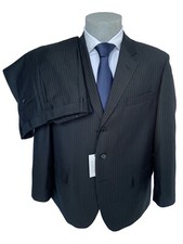 Confitalia Men's Black Striped Dress, Measurements CALIBRATED CONFORMED DROP 0. -70 