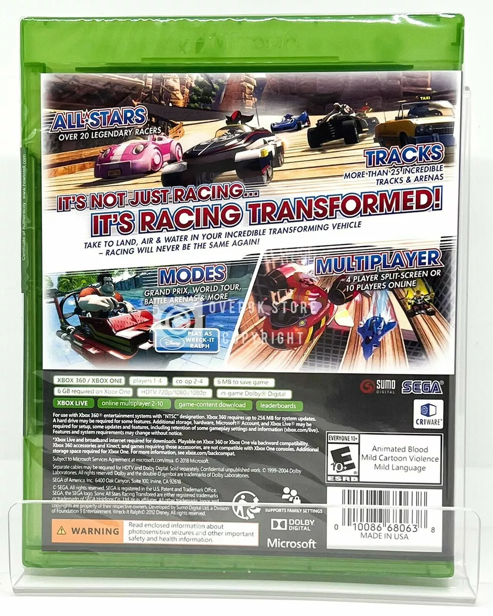 Sonic & All Star Racing Transformed - Xbox 360 em Promoção na