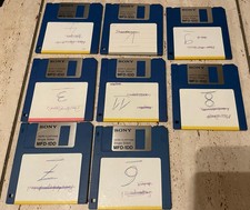 8 Sony MFD-1DD Disketten   seltene Single-Den...