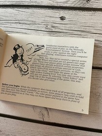 Monopoly NES Nintendo 1991 w/ Rare Poster Insert And Instructions Game Cartridge