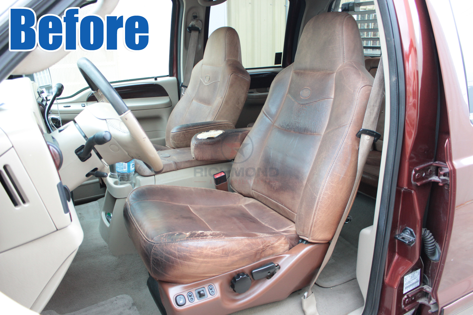 Ford F250 F350 King Ranch 2009 - Cubierta De Cuero Para El Volante