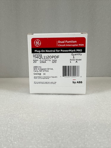 (10) GE THQL1120PDF 20A AFCI/GFCI Dual Function Plug-on Breakers - Picture 4 of 5
