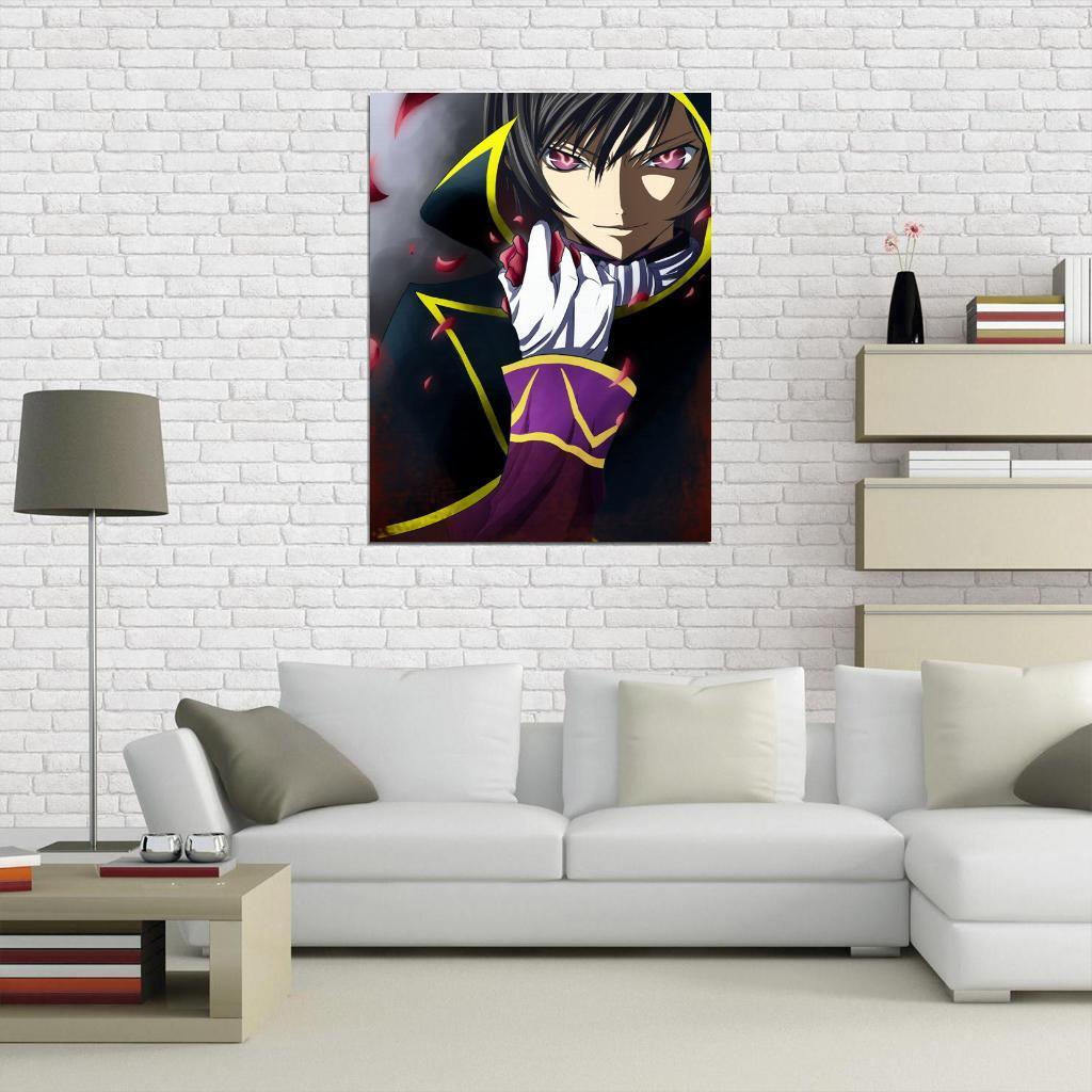 Code Geass Lelouch Lamperouge Anime Poster Canvas Art Poster And