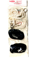 SET OF 4 Gudebrod 22" Sport Lanyard Two Pearl White and Two Black