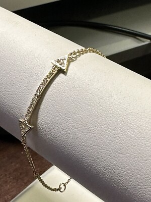 Baublebar Gold Tone Dainty Chain Link Bracelet - Arrow